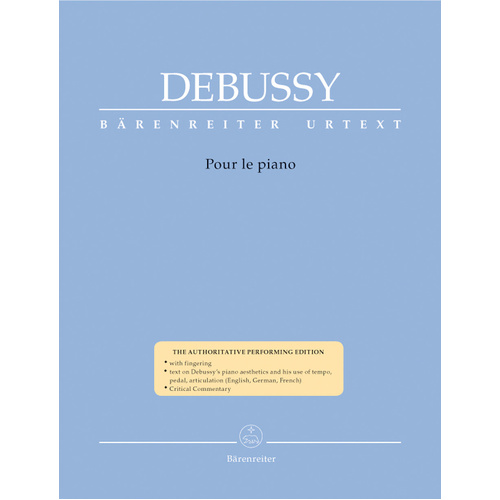 Debussy Pour Le Piano - Claude Debussy Sheet Music, Barenreiter BA8770