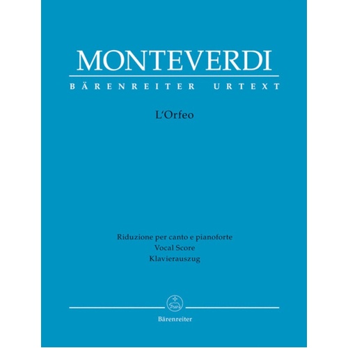 Orfeo Vocal Score (Ital)