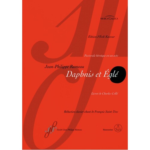 Rameau - Daphnis Et Egle Vocal Score (Softcover Book) Book