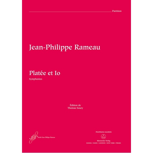 Rameau - Platee Et Io Symphonies Full Score Score