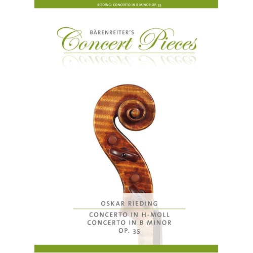 Rieding Concerto B Minor Op. 35 for Violin and Piano - Barenreiter Edition