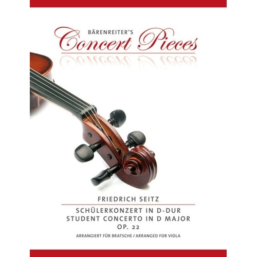 Student Concerto in D Major Op 22 for Viola and Piano