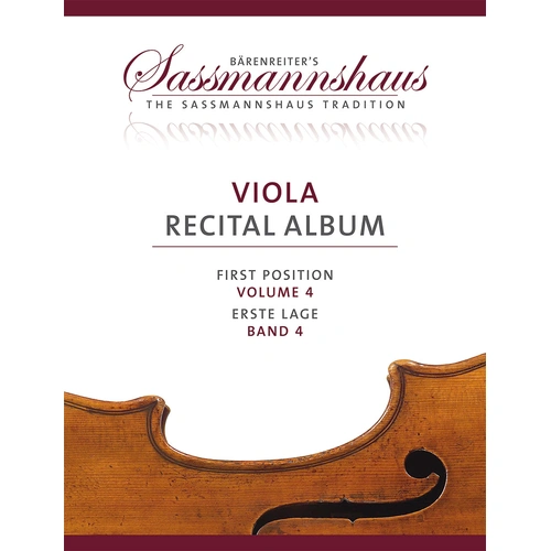 Sassmannshaus Viola Recital Album Volume 4 Sheet Music