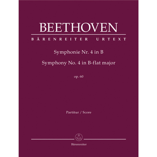 Symphony No 4 in B Flat Critical Commentary - Full Orchestra Sheet Music