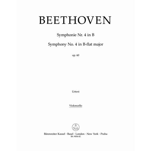 Symphony No 4 in B Flat for Cello Sheet Music