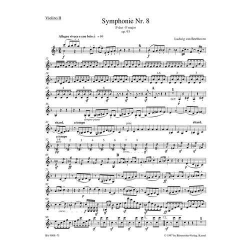 Symphony No 8 for Viola Sheet Music