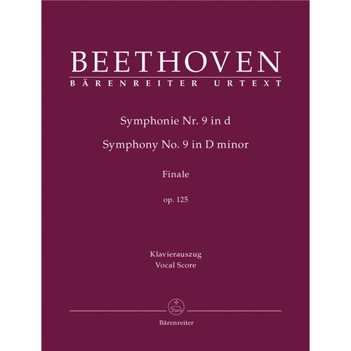 Beethoven Symphony No 9 in D Minor Op 125 Vocal Sheet Music