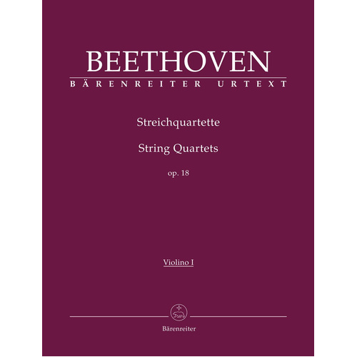 Beethoven String Quartets Op 18 - Bärenreiter Edition Set of Parts