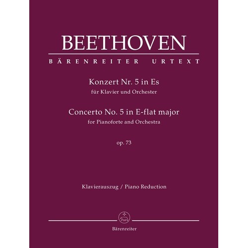 Beethoven - Concerto No 5 Op 73 2P4H (Softcover Book) Urtext Edition Book