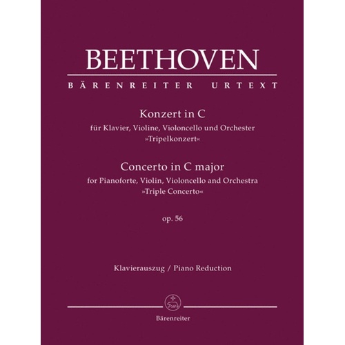 Triple Concerto Op 56 C Piano Violin Vc Book