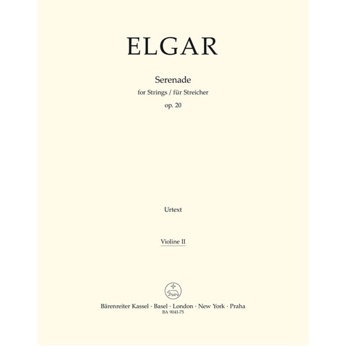 Serenade For Strings Op 20 Violin2 Part Book