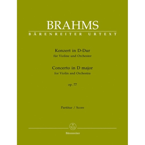Violin Concerto Op 77 D Score Book
