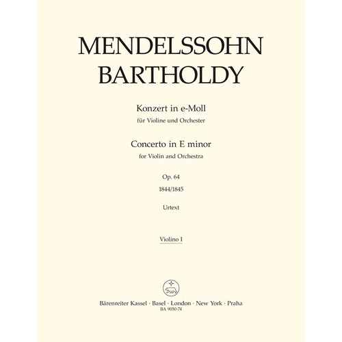 Concerto For Violin And Orchestra In E Minor Op. 64