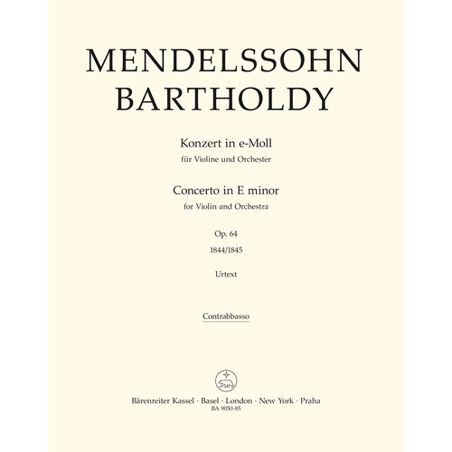 Concerto For Violin And Orchestra In E Minor Op. 64