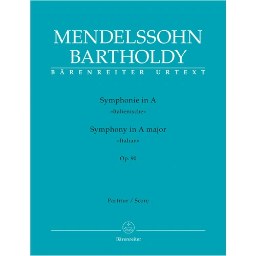 Symphony in A Major Op 90 Italian Full Score by Mendelssohn, Edited by Hogwood