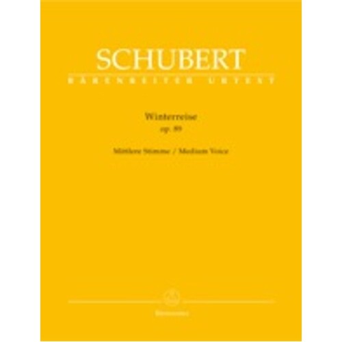 Winterreise Op 89 Med Ed Durr Eng/Ger Urtext