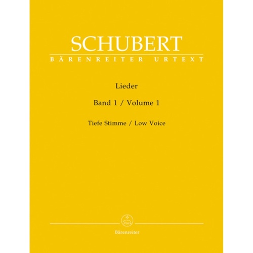 Lieder Vol 1 Low Voice Book