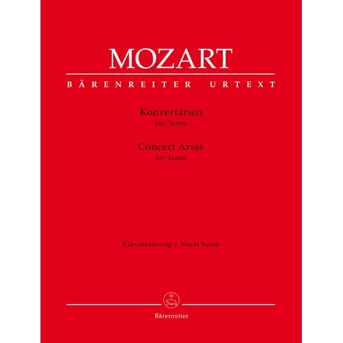 Mozart Concert Arias for Tenor Vocal Score - Barenreiter Urtext Edition, 99 Pages