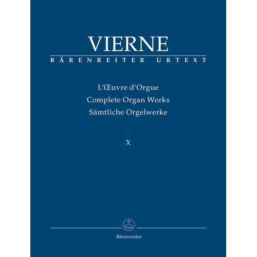 Vierne - Complete Organ Works 10 (Softcover Book) Urtext Edition Book