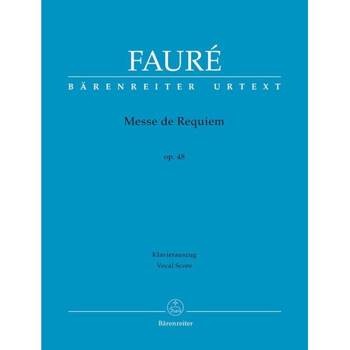 Requiem Op 48 Vocal Score Latin Urtext