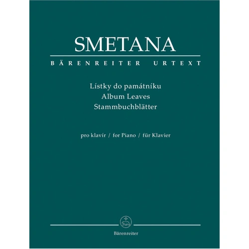 Smetana Album Leaves for Piano - Urtext Edition, 87 Pages, Published by Barenreiter