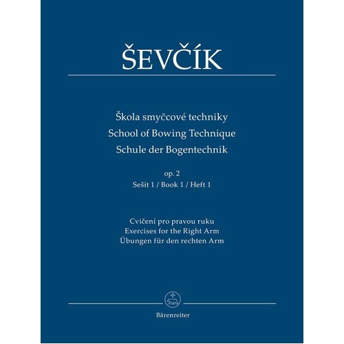School of Bowing Technique Op. 2 Book 1 by Otakar Sevcik, Violin Tutor, 44 Pages, Barenreiter