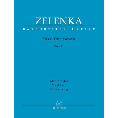 Zelenka - Missa Divi Xaverii Vocal Score (Softcover Book) Urtext Edition Book