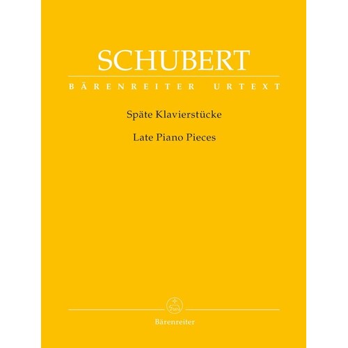 Schubert - Late Piano Pieces (Softcover Book) Urtext Edition Book