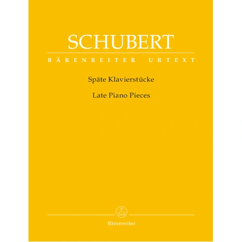 Schubert Late Piano Pieces - Franz Schubert, Edited by Walther Durr, Barenreiter BA9634