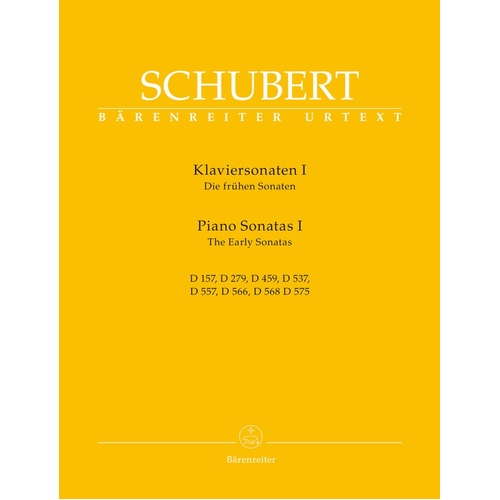 Schubert - Piano Sonatas Vol 1 Early Sonatas Urtext Softcover Book (Piano)