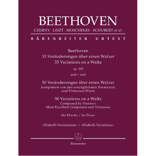 Beethoven 33 Variations on a Waltz Op 120 Piano Sheet Music - Barenreiter BA9656