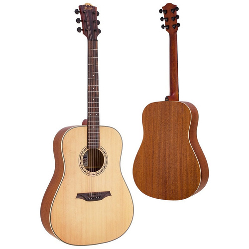 Bromo BAA1 Appalachia Series Dreadnought Acoustic Guitar with Spruce Top and Mahogany Back