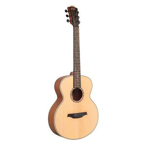Bromo BAA8S Appalachia Series Mini Jumbo Acoustic Guitar with Solid Spruce Top and Padded Gig Bag