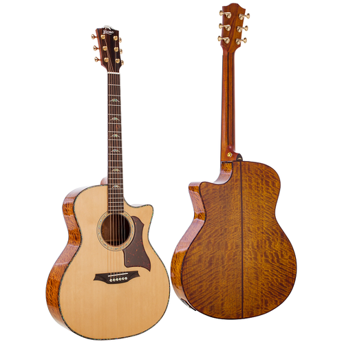 Bromo BAN2CE Denali Series Grand Auditorium Acoustic Guitar w/ Solid Spruce Top & Pickup & Cutaway