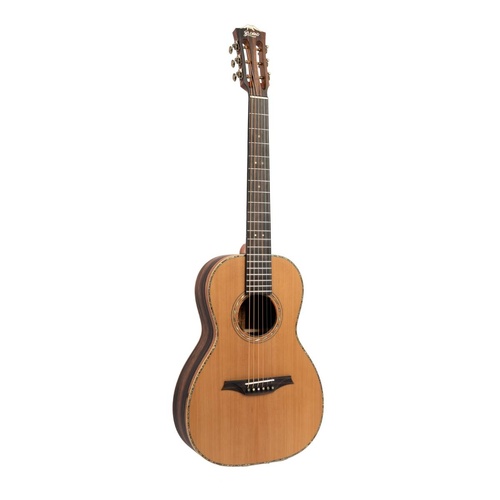 Bromo BAR6E Rocky Mountain Series All Solid Parlor Electric Acoustic Guitar with Gig Bag
