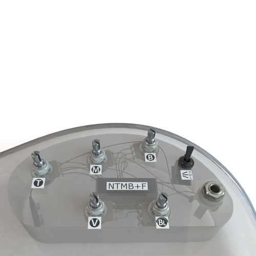 Bartolini HR-5.4/918 Pre-Wired Bass Guitar Harness with 3-Band EQ, 5-Pots, 1-Toggle and Battery Clips