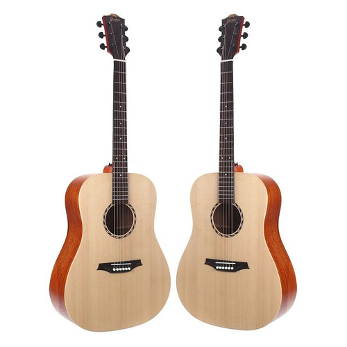 Bromo Tahoma Series Dreadnought Acoustic Guitar, Solid Spruce Top, Mahogany Back & Sides, Right Handed
