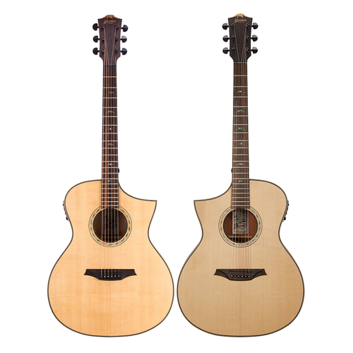 Bromo BAT4CE Tahoma Series Hillside Auditorium Acoustic Guitar Left Handed w/ Solid Spruce Top & Pickup & Cutaway