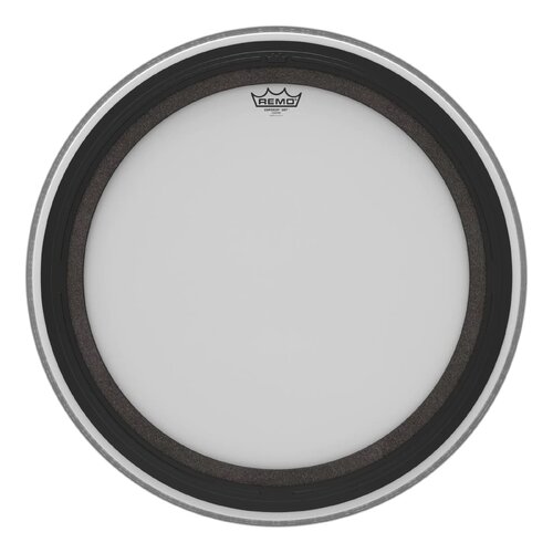REMO White Coated Emperor SMT Coated Bass Drum Head, 24"