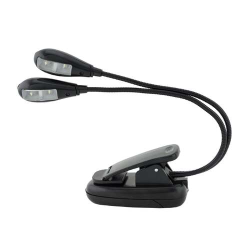 Big Band Twin LED Clip-On Music Stand Light - Black