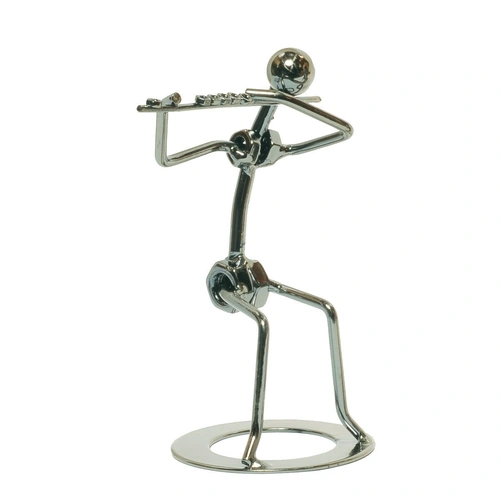 Big Band BBS-FL-CHR Chrome Flute Player Figurine