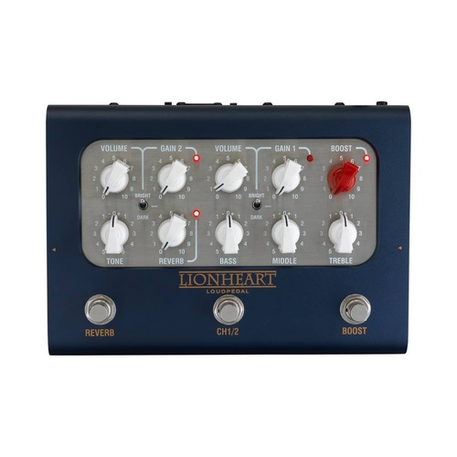 Laney Black Country Customs Lionheart Loudpedal Tom Quayle 60W Guitar Amplifier Pedal with EQ, Reverb, USB-C, and IR Features