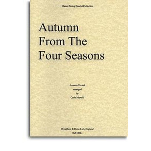 Four Seasons Autumn String Quartet Parts