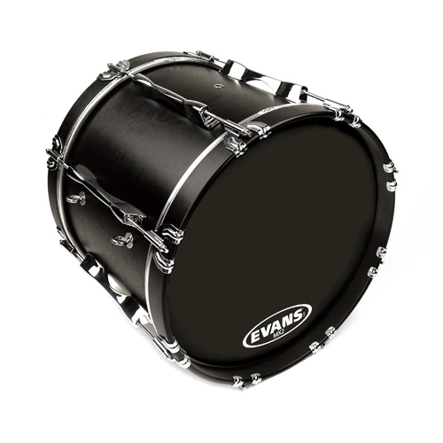 Evans MX2 Black Marching Bass Drum Head, 16 Inch *SKIN ONLY*