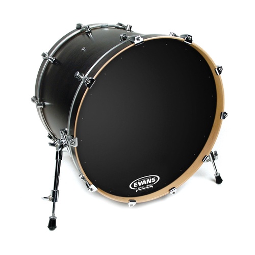 Evans EQ1 Resonant Black Bass Drum Head, 20 Inch *SKIN ONLY*