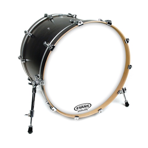 Evans EQ3 Resonant Coated White Bass Drum Head, No Port, 22 Inch *SKIN ONLY*