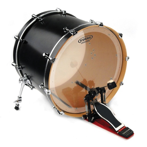 Evans EQ2 Clear Bass Drum Head, 24 Inch *SKIN ONLY*