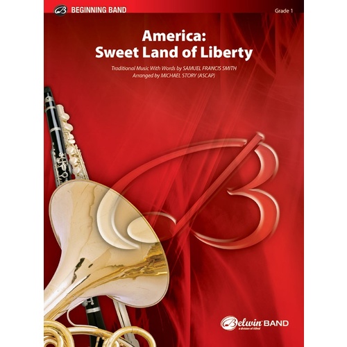 America Sweet Land of Liberty Concert Band Sheet Music Grade 1