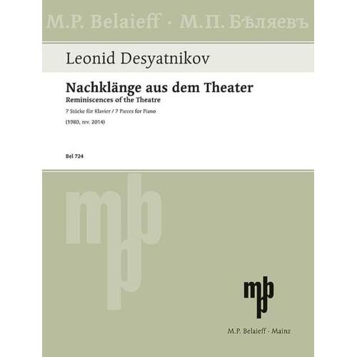 Desyatnikov - Reminiscences Of The Theatre Piano (Softcover Book)
