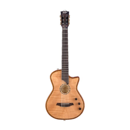 Bromo BEN2C Fusion Craft Classical Nylon Guitar with Pickup & Cutaway, Solid Spruce Top, Mahogany Body, Ergonomic Design, Dual Pickup System